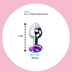 plug anal argenté bijoux violet