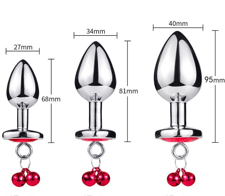 guide des tailles plug anal coeur rouge