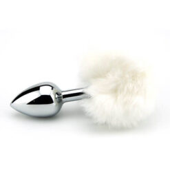 Plug anal queue de lapin blanc